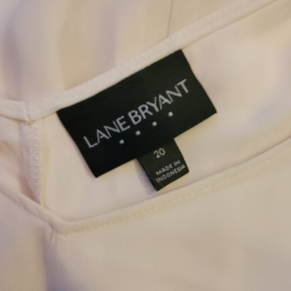 EUC - Lane Bryant Light Cream Colored Layered Dress Tank Top, woman's size 20. - Picture 8 of 10